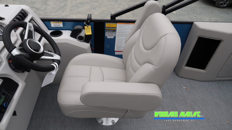 Godfrey pontoon captain chair helm seating Vermont boat for sale