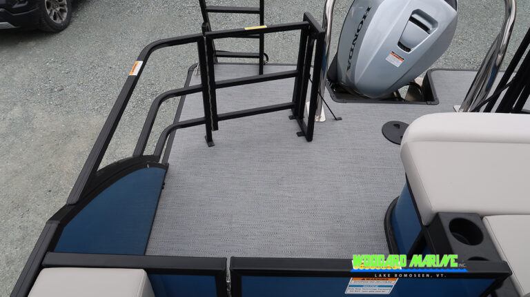 Godfrey pontoon rear swim platform Vermont lake boat