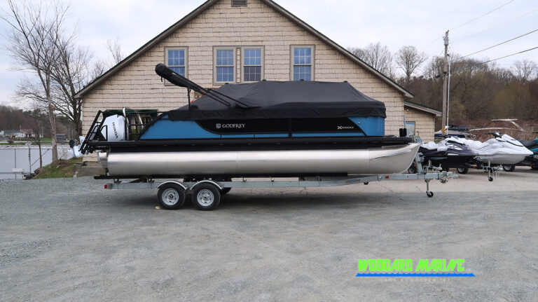 Godfrey Xperience 2286 SFLX side profile pontoon for sale Vermont
