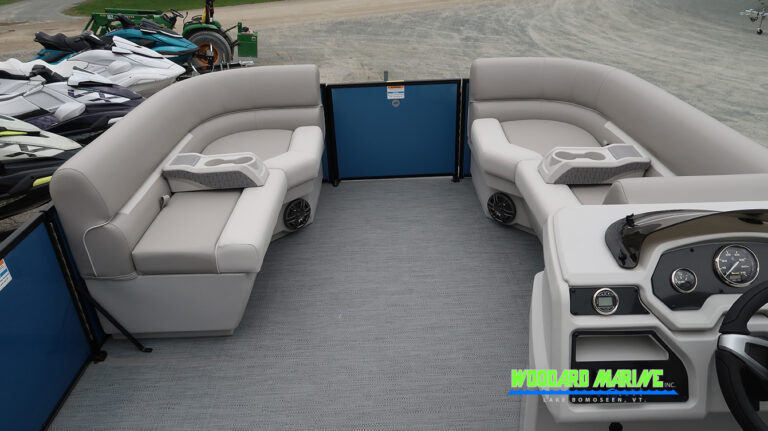 Godfrey pontoon bow lounge seating Vermont pontoon boat for sale