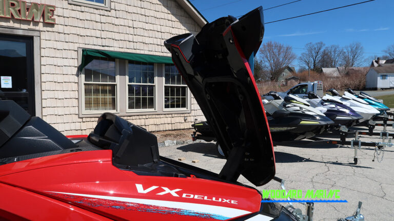 front storage compartment on Yamaha WaveRunner VX Deluxe personal watercraft