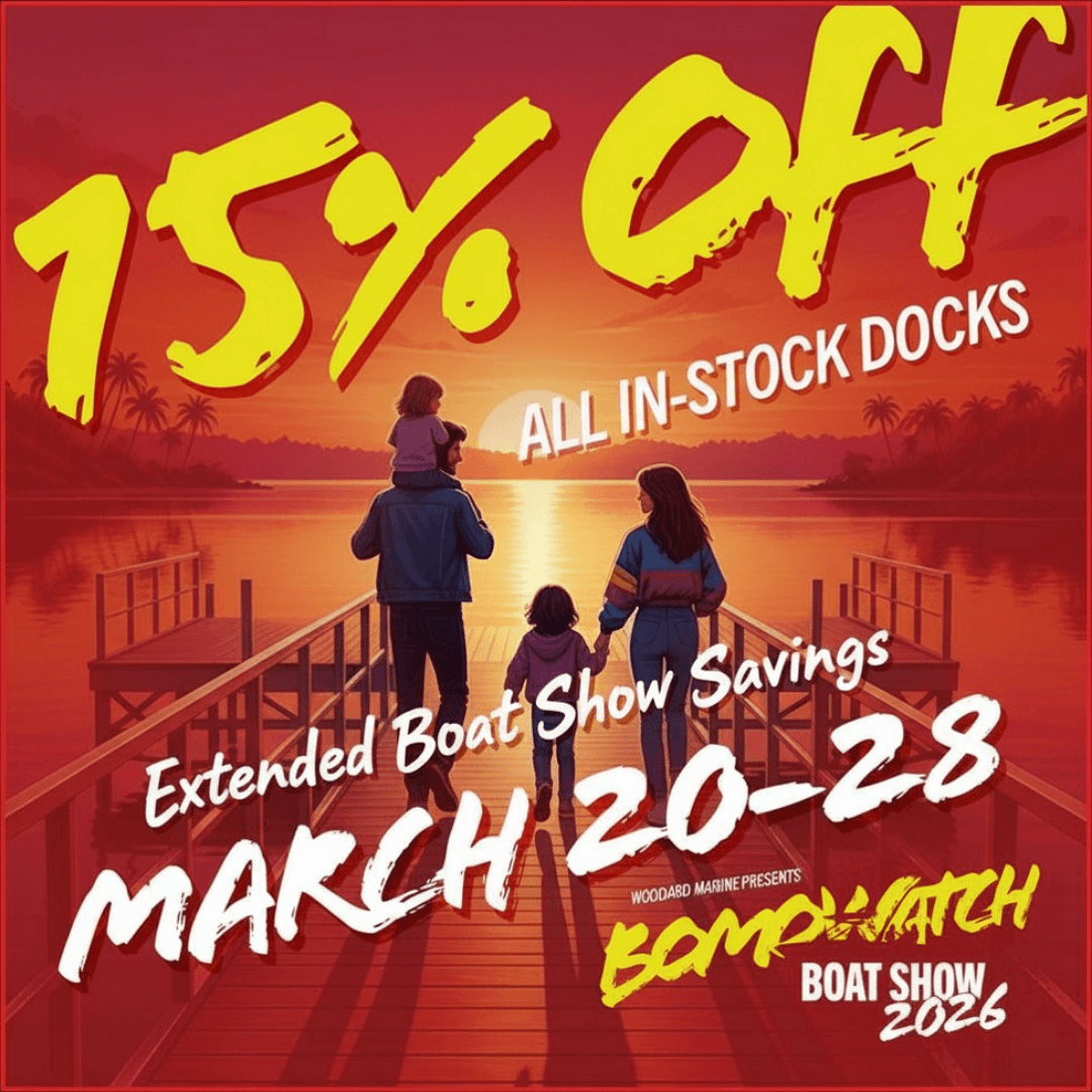 Dock savings at Bomowatch Boat Show near Lake George NY at Woodard Marine