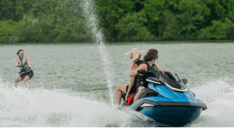 Yamaha FX SVHO WaveRunner in Vermont pulling a wakeboarder on the water