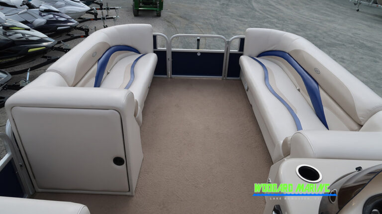 Sweetwater pontoon bow cushions seating detail used pontoon Vermont