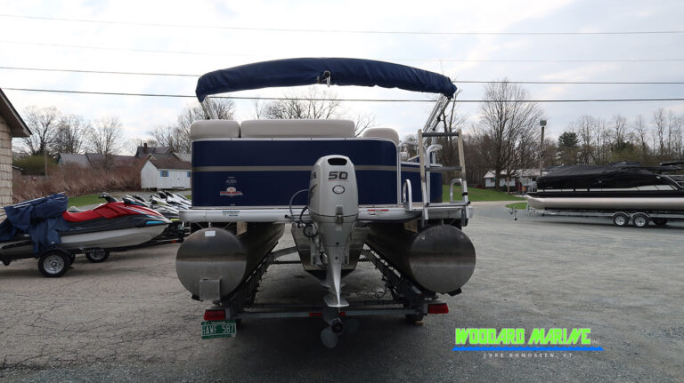 Sweetwater Premium 200 pontoon rear deck view used pontoon Vermont