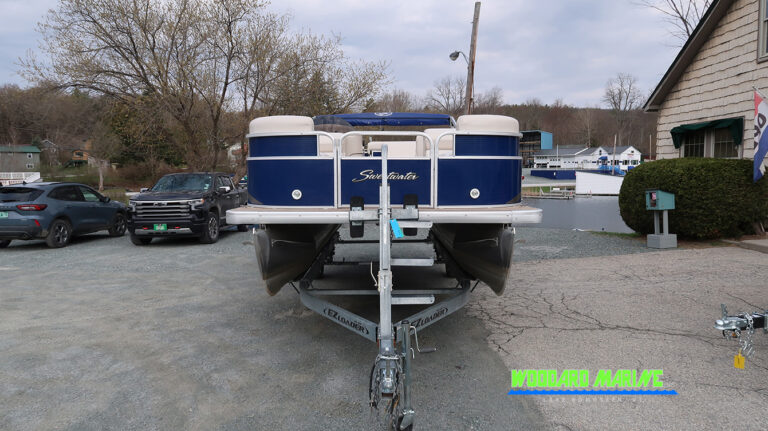 used Sweetwater pontoon bow seating layout Lake Champlain Vermont