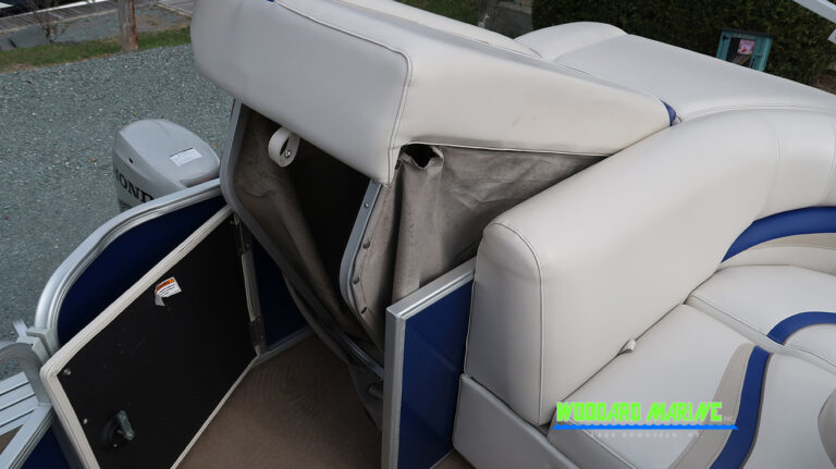 Sweetwater pontoon changing room privacy enclosure Vermont pontoon