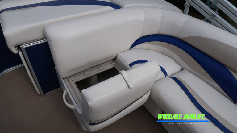 Sweetwater pontoon storage layout multiple compartments Vermont lake