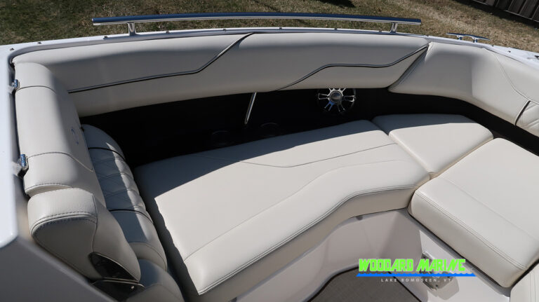 used Regal LS4 port bow seating cushions close up bowrider Vermont runabout