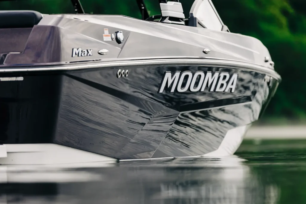 Moomba Max wake boat on a Vermont lake